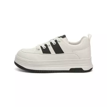 Кеды DAPHNE Skateboard Shoes Women's Low-Top, бежевый/черный