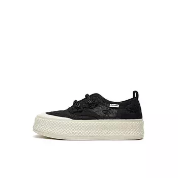 Кеды DAPHNE Skateboard Shoes Women's Low-Top, черный