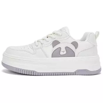 Кеды DAPHNE Skateboard Shoes Women's Low-Top, бежевый/черный