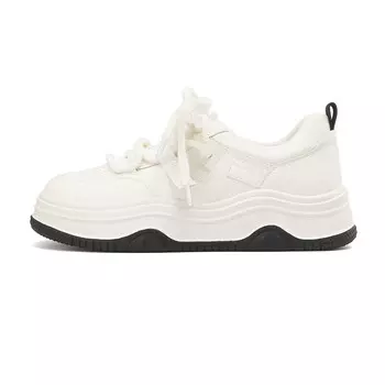 Кеды DAPHNE Skateboard Shoes Women's Low-Top, бежевый/черный