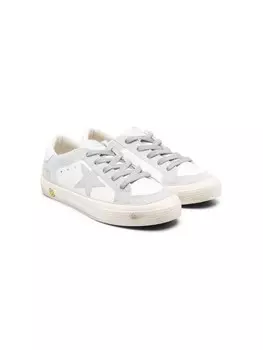 Кеды для мальчиков Golden Goose Kids Super-Star комбинированные, бело-серый