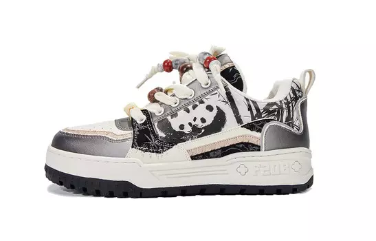 Кеды для скейтбординга Ink Bamboo Panda женские с низким верхом белого цвета Fernanda Franklin, белый