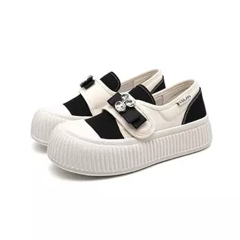 Кеды Eblan Biscuit Сanvas (размер 37), черный/бежевый