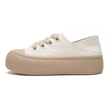 Кеды Eblan Breathable Thick-soled Biscuit (размер 37), кремовый/бежевый