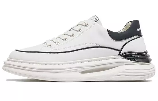 Кеды FAIRWHALE Skateboard Shoes Men Low-Top, белый/черный