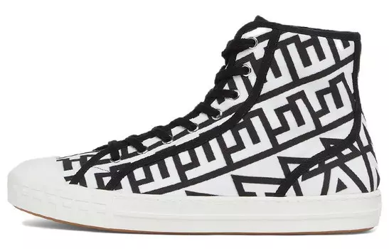 Кеды Fendi Domino Canvas, черный / белый