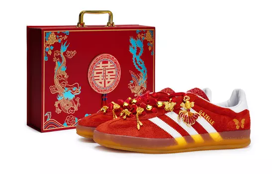 Кеды, GAZELLE INDOOR Скейтборд обувь женская низкая золотой Adidas Originals, цвет Red Gold