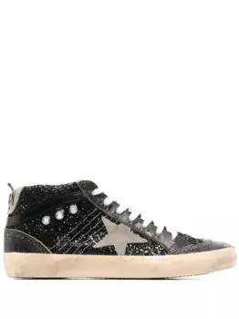 Кеды GG Mid Star на шнуровке GOLDEN GOOSE, черный