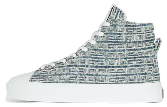 Кеды Givenchy City High Top In 4G Denim, синий / белый