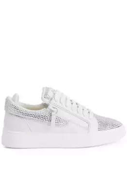 Кеды GZ94 со стразами Giuseppe Zanotti, белый