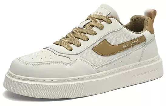 Кеды HLA Skateboard Shoes Men Low-Top, бежевый