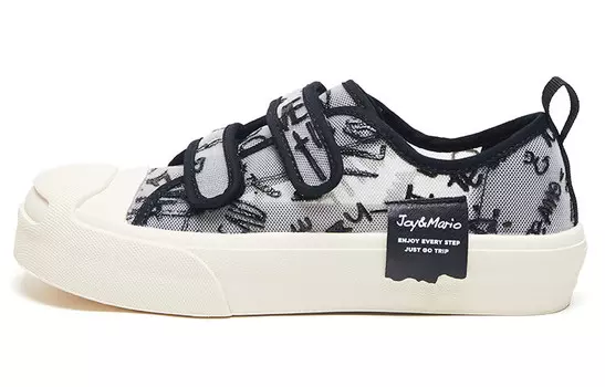 Кеды Joy&Mario Skateboard Shoes Women's Low-Top, черный