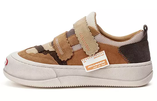 Кеды Joy&Mario Skateboard Shoes Women's Low-Top, коричневый