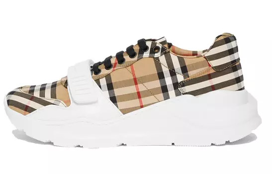 Кеды клетчатые Burberry, бежевый