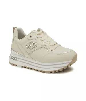 Кеды кожаные Liu Jo Maxi Wonder 73, бежевый