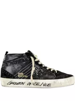 Кеды Mid Star Glitter/Black GOLDEN GOOSE, черный