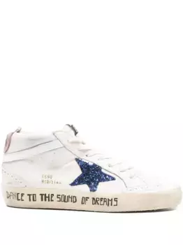Кеды Mid Star с блестками GOLDEN GOOSE, нейтральный