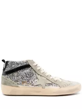 Кеды Mid Star с блестками GOLDEN GOOSE, серый