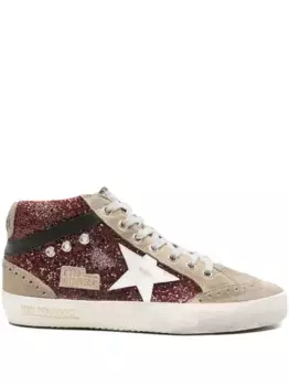 Кеды Mid Star с блестками GOLDEN GOOSE, серый