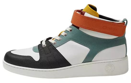 Кеды мужские Herms, белый / черный / бирюзовый