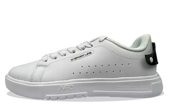 Кеды мужские, NFO обувь для скейтбординга низкая Белый/Обсидиан черный 361°