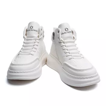 Кеды мужские, Обувь для скейтборда Мужская с высоким верхом Palmpolo, белый