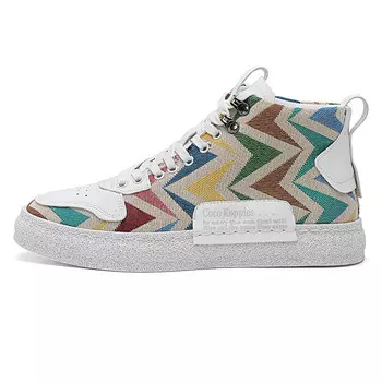 Кеды мужские, Обувь для скейтборда Мужская с высоким верхом Eastern Camel, белый