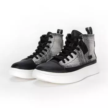 Кеды мужские, Обувь для скейтборда Мужская с высоким верхом Banas, черный