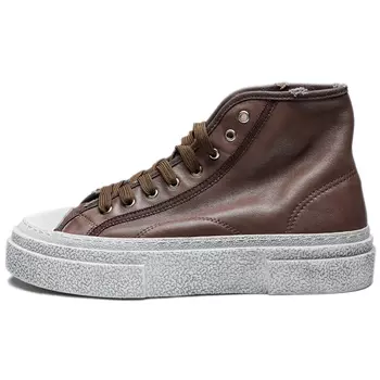 Кеды мужские, Обувь для скейтборда Мужская с высоким верхом Diengrley, цвет Coffee