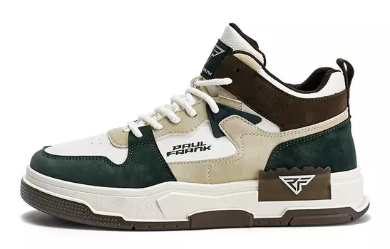 Кеды мужские, Обувь для скейтборда Мужская с высоким верхом Paul Frank, зеленый