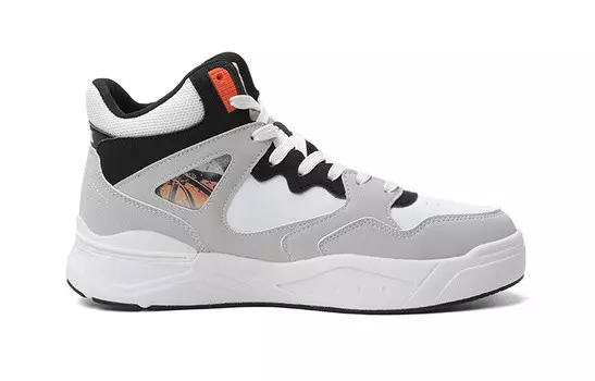 Кеды мужские, Обувь для скейтборда Мужская с высоким верхом Lpmx, белый/черный/светло-серый