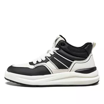 Кеды мужские, Обувь для скейтборда Мужская с высоким верхом Yearcon, белый/черный