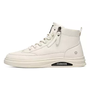 Кеды мужские, Обувь для скейтборда Мужская с высоким верхом Troadlop, бежевый