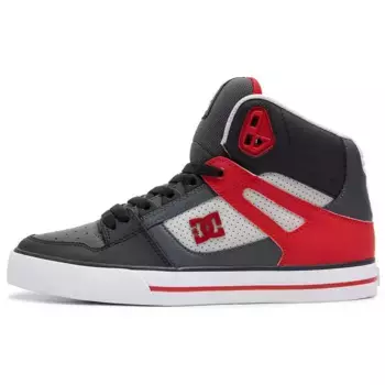 Кеды мужские, Обувь для скейтборда Мужская с высоким верхом Dc Shoes, серый/красный