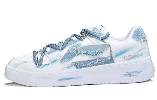 Кеды мужские, Обувь для скейтборда Pontoon Boats Men Low-Go White/Blue Lining