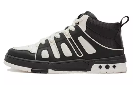 Кеды мужские, Обувь для скейтбординга Cloud Series для мужчин с высоким верхом, цвет черный, белый Aokang