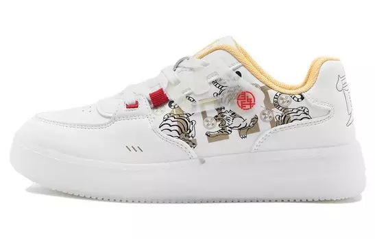 Кеды мужские, Обувь для скейтбординга Country Style Series для мужчин с низким верхом, белый/желтый Semir