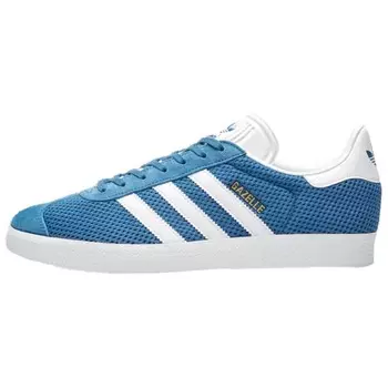 Кеды мужские, Обувь для скейтбординга Gazelle Мужская низкая синий/белый Adidas Originals