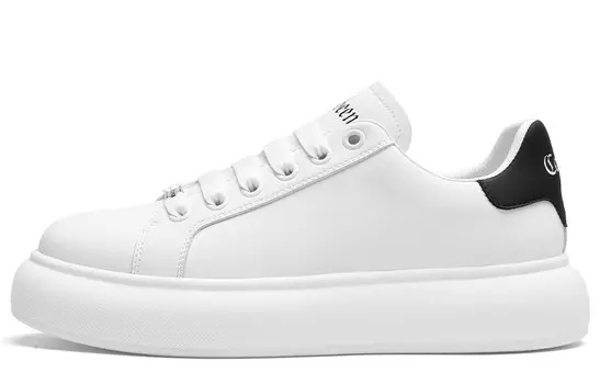 Кеды мужские, Обувь для скейтбординга Мужская низкая Cabbeen, белый/черный
