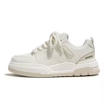 Кеды мужские, Обувь для скейтбординга Мужская низкая N6K8, бежевый