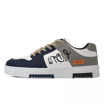 Кеды мужские, Обувь для скейтбординга Мужская низкая No Two Craftsmen, белый/синий