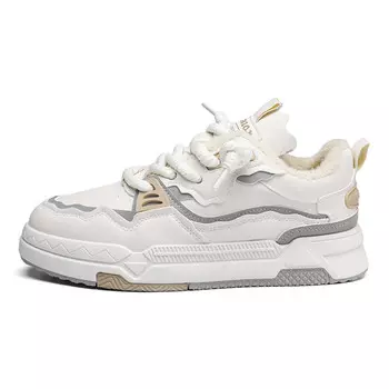 Кеды мужские, Обувь для скейтбординга Мужская низкая Aderstar, цвет White and black [plus]