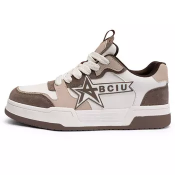 Кеды мужские, обувь для скейтбординга низкая Abciu, бежевый/коричневый