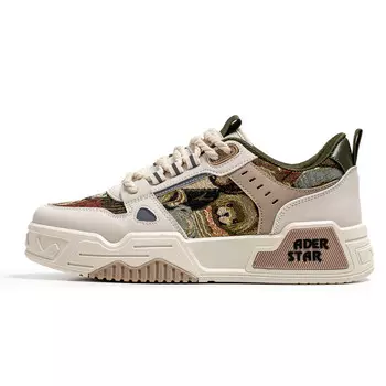 Кеды мужские, обувь для скейтбординга низкая Aderstar, бежевый/синий