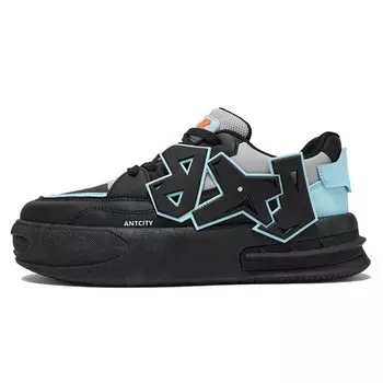 Кеды мужские, обувь для скейтбординга низкая Ant City, черный/синий