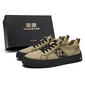 Кеды мужские, обувь для скейтбординга низкая Aokang, хаки