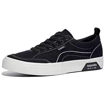 Кеды мужские, обувь для скейтбординга низкая Baoda, черный/белый