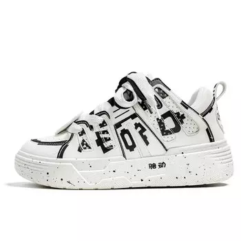 Кеды мужские, обувь для скейтбординга низкая белый, черный Locke