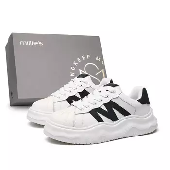 Кеды мужские, обувь для скейтбординга низкая белый/черный Millies