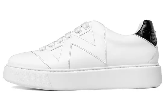 Кеды мужские, обувь для скейтбординга низкая белый/черный Thom Wills